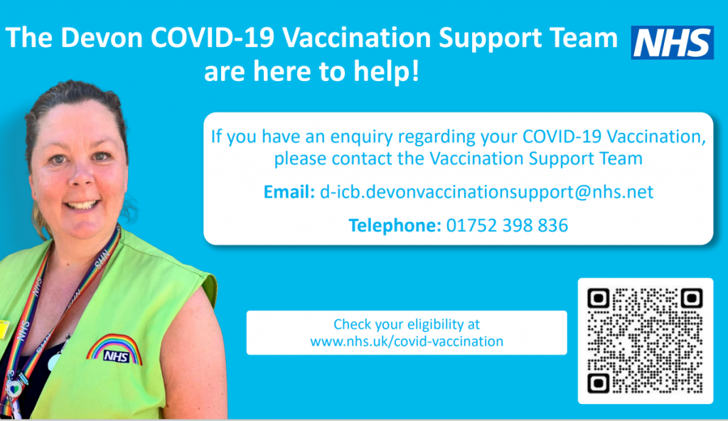 Devon COVID-19 Vaccination Support Team | Caen Medical Centre