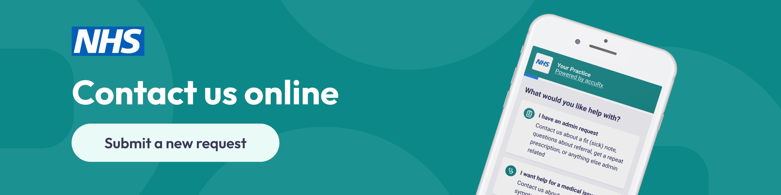 Contact us online, submit a new request
